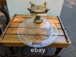 Antique Cut Crystal Glass Victorian Bowl Onyx Claw Feet Base Pairpoint