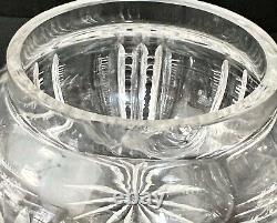 Antique Cut Crystal Glass and Sterling Jewelry/Trinket Box
