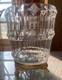 Antique Cut Crystal Ice Bucket Centerpiece Set w Chiseled Gilt Bronze Stand