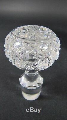 Antique Cut Crystal Perfume Scent Bottle French BACCARAT Pierreries Diamants