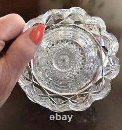 Antique Cut Crystal Vase American Brilliant Period 5.5