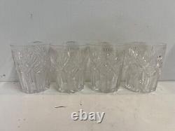 Antique Cut Glass ABP Crystal Set of 4 Old Fashioned Glasses