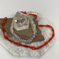 Antique Cut Glass Crystal Bead Flapper Art Deco Necklace Jewelry Lot Czech