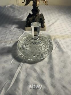 Antique Cut Glass Crystal Centerpiece Bowl withMarble Base