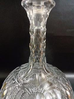 Antique Cut Glass Crystal Decanter