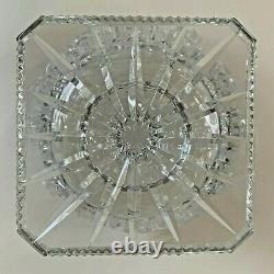 Antique Cut Glass Crystal pedestal Bowl American Brilliant Period ABP
