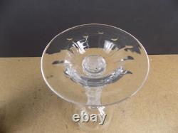 Antique Cut Rock Crystal Wine Glass Double Air Twist Stem