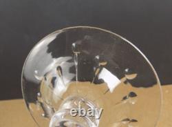 Antique Cut Rock Crystal Wine Glass Double Air Twist Stem