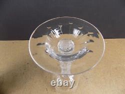 Antique Cut Rock Crystal Wine Glass Double Air Twist Stem (it#b1)