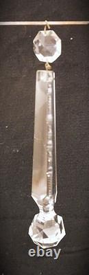 Antique Cut Victorian Style 7 Glass Crystal Chandelier Prisms Set of 15