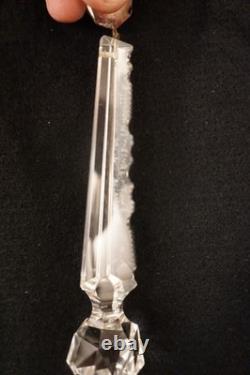 Antique Cut Victorian Style 7 Glass Crystal Chandelier Prisms Set of 15