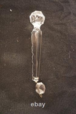 Antique Cut Victorian Style 7 Glass Crystal Chandelier Prisms Set of 15