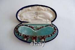 Antique Edwardian Custom Austro / German Cut Glass Necklace -c1910's, Fitted Box