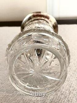Antique English Clear Cut Crystal Glass and Sterling Sugar Shaker