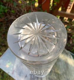 Antique Exeptional Moser Crystal Deep Cut Glass 12 Inch Vase