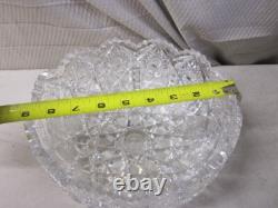 Antique Extensive Brilliant Cut Crystal 9 inch Bowl Gorgeous
