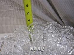 Antique Extensive Brilliant Cut Crystal 9 inch Bowl Gorgeous