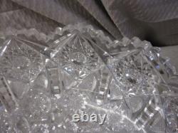Antique Extensive Brilliant Cut Crystal 9 inch Bowl Gorgeous