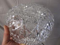 Antique Extensive Brilliant Cut Crystal 9 inch Bowl Gorgeous