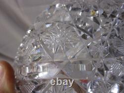 Antique Extensive Brilliant Cut Crystal 9 inch Bowl Gorgeous