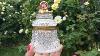 Antique French Baccarat Crystal Cut Glass Hinged Bell Shaped Box