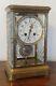 Antique French Crystal Regulator Clock Cloisonne with Stunning Cut Glass Panels