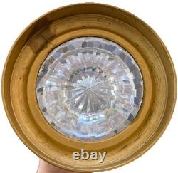 Antique French Empire Baccarat Cut Crystal Glass & Ormolu Bronze Ewer Jug 1860