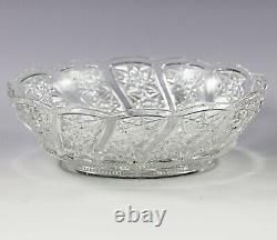 Antique French clear crystal glass cut Bowl ormolu mounts Centerpiece