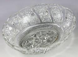 Antique French clear crystal glass cut Bowl ormolu mounts Centerpiece