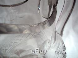 Antique Georgian Cut Crystal Glass Large Water Jug 18th c Possibly Irish
