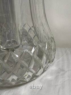 Antique German Silver-Plated Cut Crystal Pitcher with Lids & Glass Insert