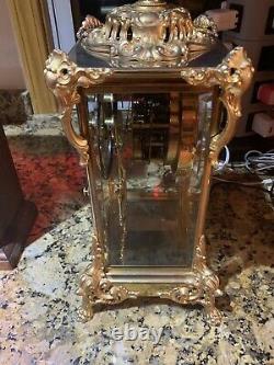 Antique Gilbert Crystal Regulator Clock