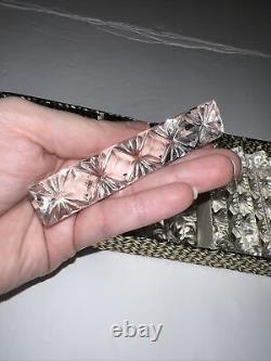 Antique Glass Knife Rests Set Of 12 Cut Crystal in Original Box