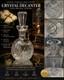 Antique Hand Cut Crystal Decanter With Original Stopper Heavy Glass
