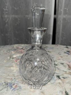Antique Hand Cut Crystal Decanter With Original Stopper Heavy Glass