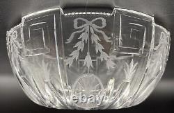 Antique Hawkes Abp American Brilliant Neoclassical Cut Glass Castle Crystal Bowl