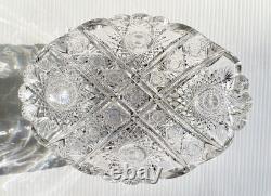 Antique Hawkes American Brilliant Cut Glass Crystal Bread Bowl 10.5 Low Dish