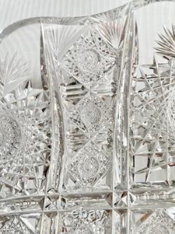 Antique Hawkes American Brilliant Cut Glass Crystal Bread Bowl 10.5 Low Dish