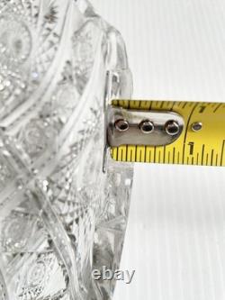 Antique Hawkes American Brilliant Cut Glass Crystal Bread Bowl 10.5 Low Dish