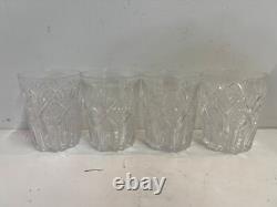Antique Hawkes Brunswick Cut Glass Crystal Set of 4 Old Fashioned Glasses