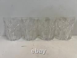 Antique Hawkes Brunswick Cut Glass Crystal Set of 4 Old Fashioned Glasses
