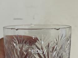 Antique Hawkes Brunswick Cut Glass Crystal Set of 4 Old Fashioned Glasses