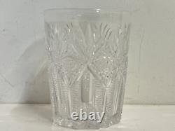 Antique Hawkes Brunswick Cut Glass Crystal Set of 4 Old Fashioned Glasses