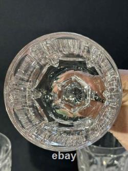 Antique Hawkes Signed Cut Crystal Goblets American Brilliant Glass 1900s. Set 3