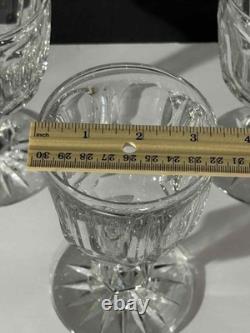 Antique Hawkes Signed Cut Crystal Goblets American Brilliant Glass 1900s. Set 3