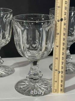 Antique Hawkes Signed Cut Crystal Goblets American Brilliant Glass 1900s. Set 3