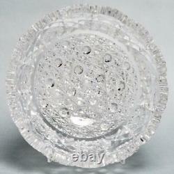 Antique Hunt Royal Pattern Brilliant Cut Crystal Bowl 8 Wide, Signed