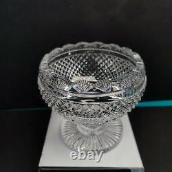 Antique Irish Tipperary Waterford Glass Cut Crystal Bowl Georgian Centerpiece