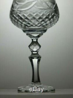 Antique Lead Crystal Cut Glass Hock Wine Glasses Set Of 6 7 Tall