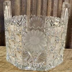 Antique McKee Innovations Crystal Cut Glass Ice Bucket, 1800's-1900's